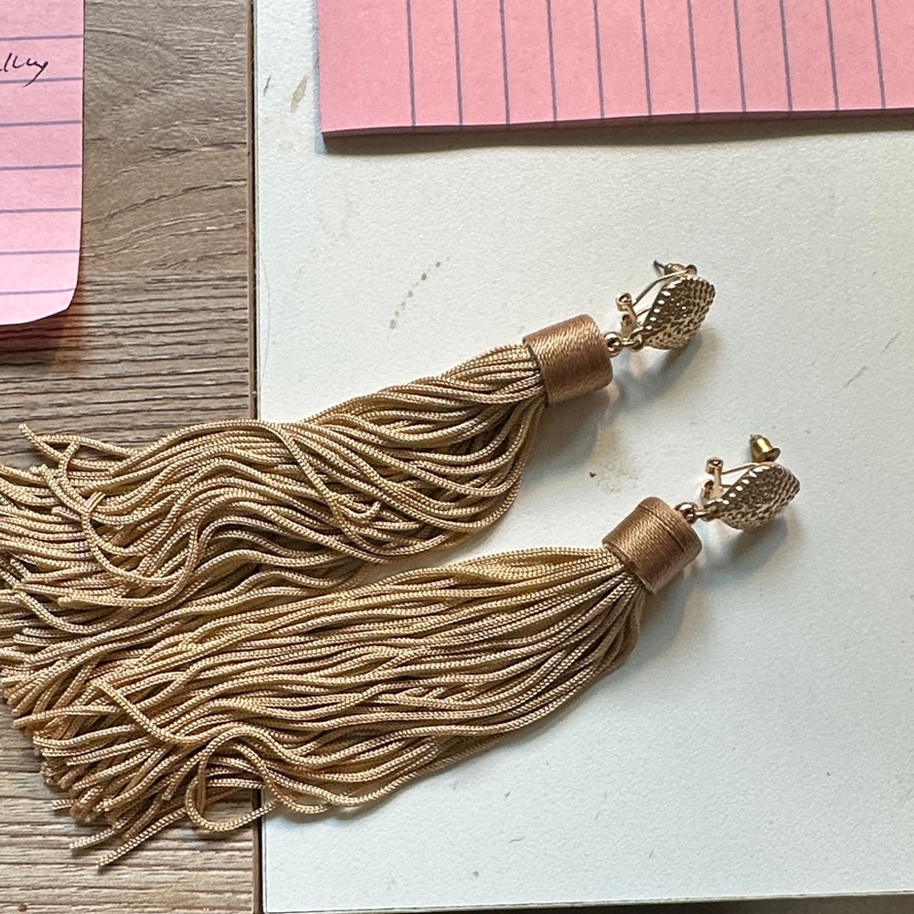 Lulu's Gold Tassel Earrings